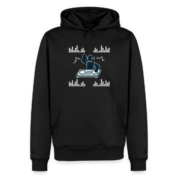 Techno Hardstyle Rave-Design Hommes Femmes Cadeau - Sweat à capuche Premium bio Homme - noir - Devant - Nico (187cm)