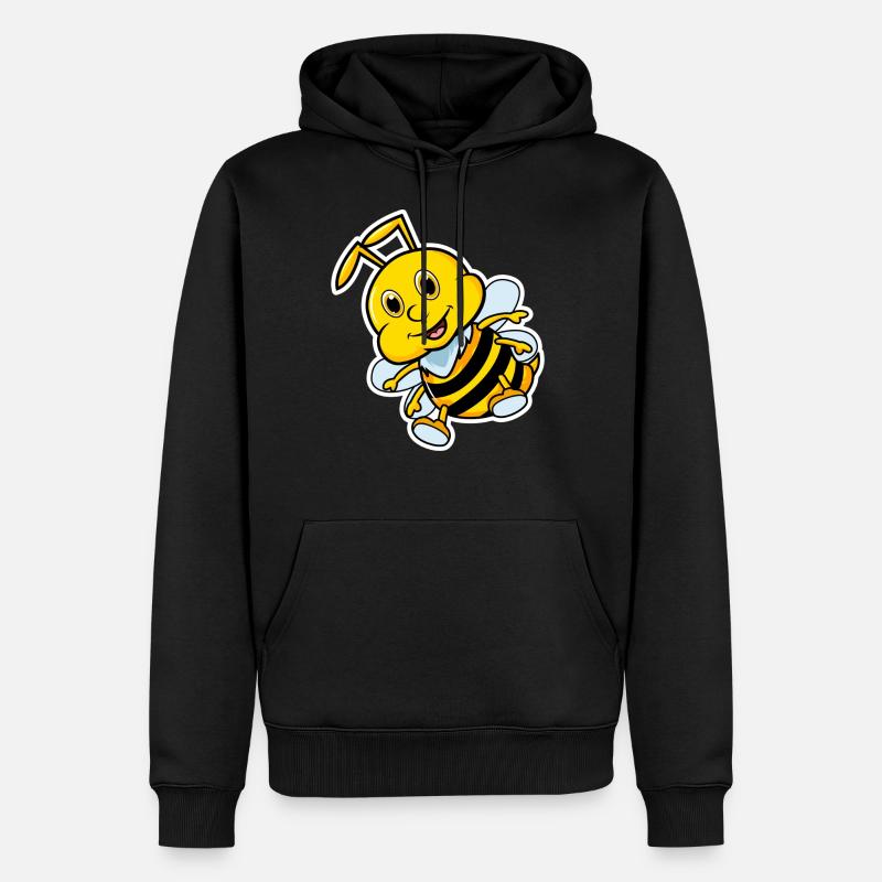 Biene - Männer Premium Bio Hoodie - Schwarz