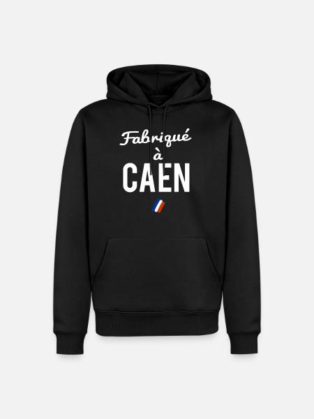CAEN - Sweat à capuche Premium bio Homme - noir