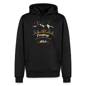 Wohnwagen Camping Glück - Männer Premium Bio Hoodie - Schwarz - Vorne - Nico (187cm)