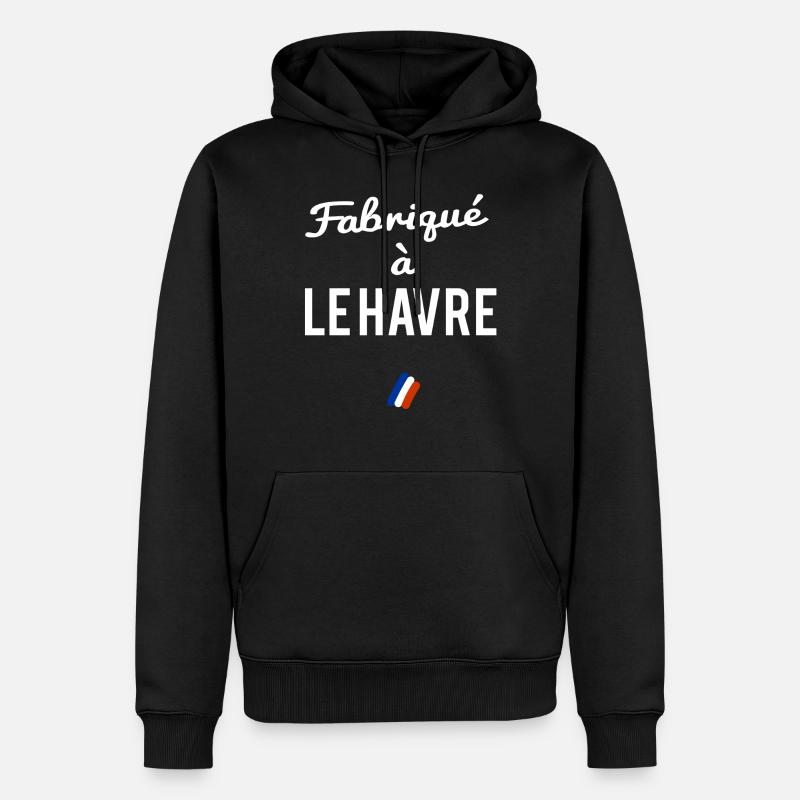 LE HAVRE - Sweat à capuche Premium bio Homme - noir
