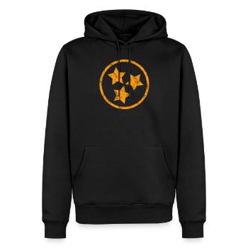 Le drapeau de l'État du Tennessee orange et les étoiles aiment TN - Sweat à capuche Premium bio Homme - noir - Devant - Nico (187cm)
