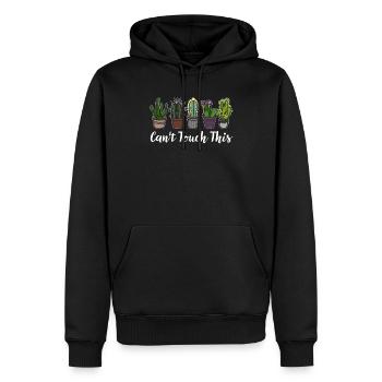 Plantes succulentes de cactus cactus - Sweat à capuche Premium bio Homme - noir - Devant - Nico (187cm)