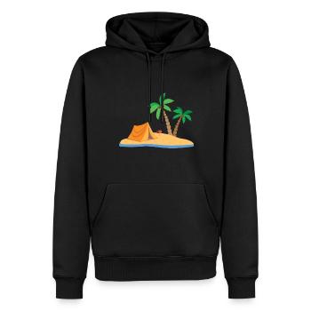 AC new horizon island Nook residents gaming fishing - Men’s Premium Organic Hoodie - black - Front - Nico (187cm)
