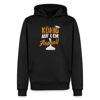 Eisstock Herzschlag Stocksport Stockschießen - Männer Premium Bio Hoodie - Schwarz - Vorne - Nico (187cm)