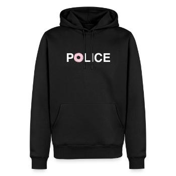 Polizei - Männer Premium Bio Hoodie - Schwarz - Vorne - Nico (187cm)