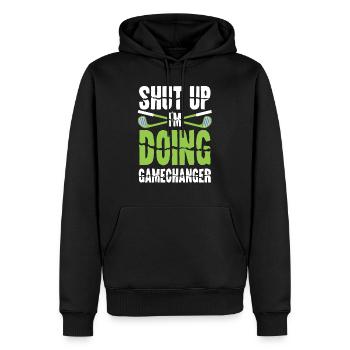 Golf Fan Spruch Golfer - Männer Premium Bio Hoodie - Schwarz - Vorne - Nico (187cm)