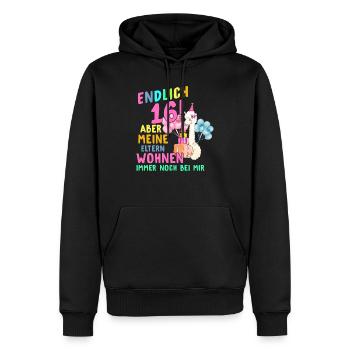 16. Geburtstag 16 Jahre Mädchen Jahrgang 2004 - Männer Premium Bio Hoodie - Schwarz - Vorne - Nico (187cm)