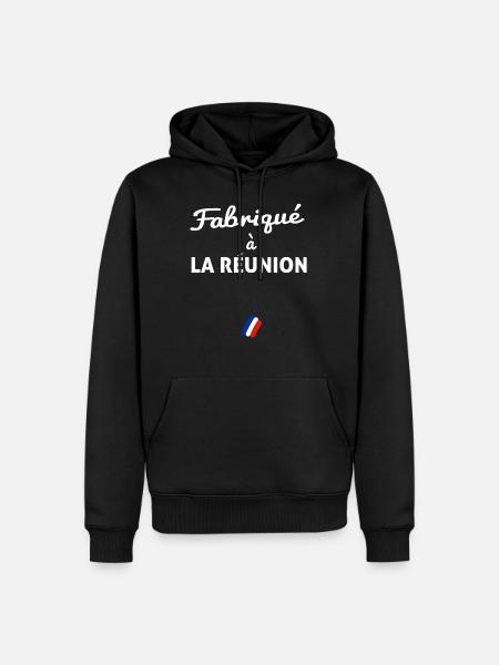 LA REUNION - Sweat à capuche Premium bio Homme - noir