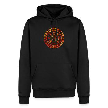 Lustiges Geschenk Viking Vikings Rune Shirt - Männer Premium Bio Hoodie - Schwarz - Vorne - Nico (187cm)