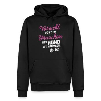 Hundebesitzerin Hundeliebhaberin Hündin Hund - Männer Premium Bio Hoodie - Schwarz - Vorne - Nico (187cm)