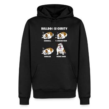 Bulldog Security - Sweat à capuche Premium bio Homme - noir - Devant - Nico (187cm)