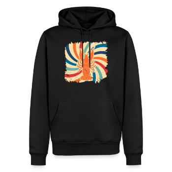 Homard - Sweat à capuche Premium bio Homme - noir - Devant - Nico (187cm)