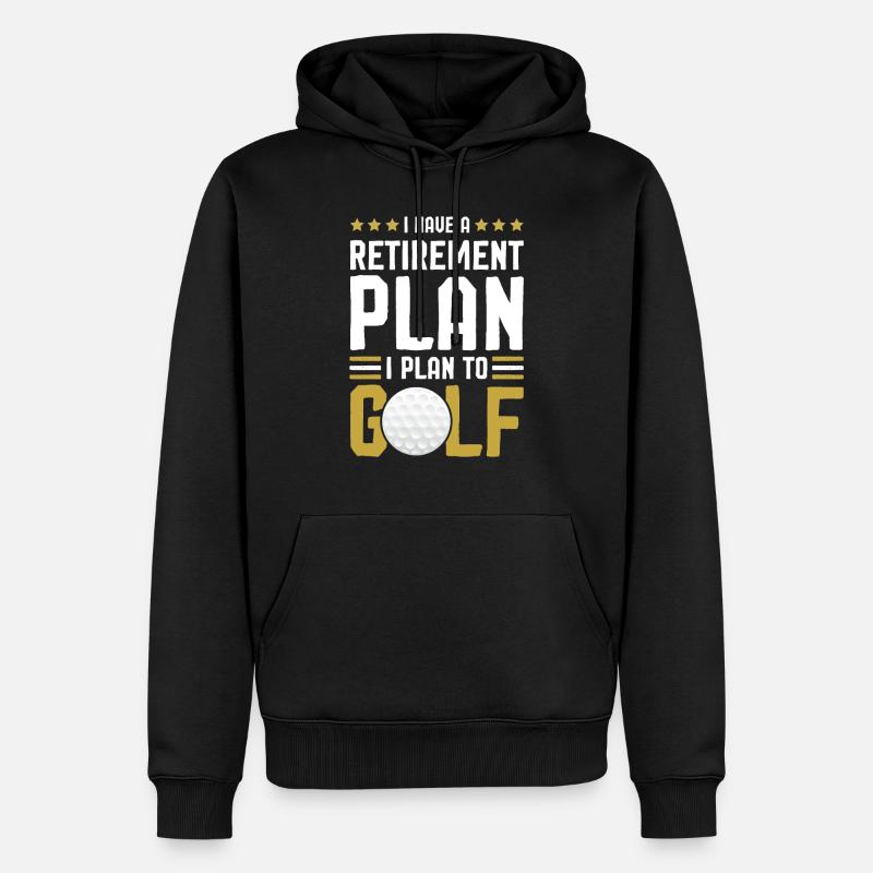Golf Golfer Spruch - Männer Premium Bio Hoodie - Schwarz