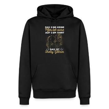 Shetlandpony Pony Shetty Reiter Pferd - Männer Premium Bio Hoodie - Schwarz - Vorne - Nico (187cm)