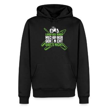 Agrar Landmaschinenmechaniker Agrarfahrzeug - Männer Premium Bio Hoodie - Schwarz - Vorne - Nico (187cm)