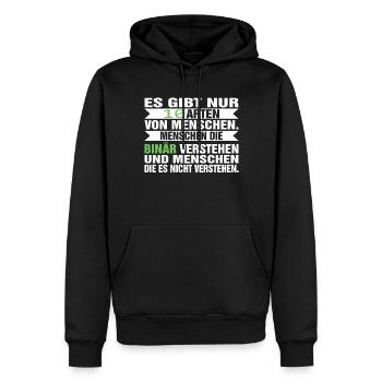 Informatik Witz Systemadministrator EDV Witz - Männer Premium Bio Hoodie - Schwarz - Vorne - Nico (187cm)