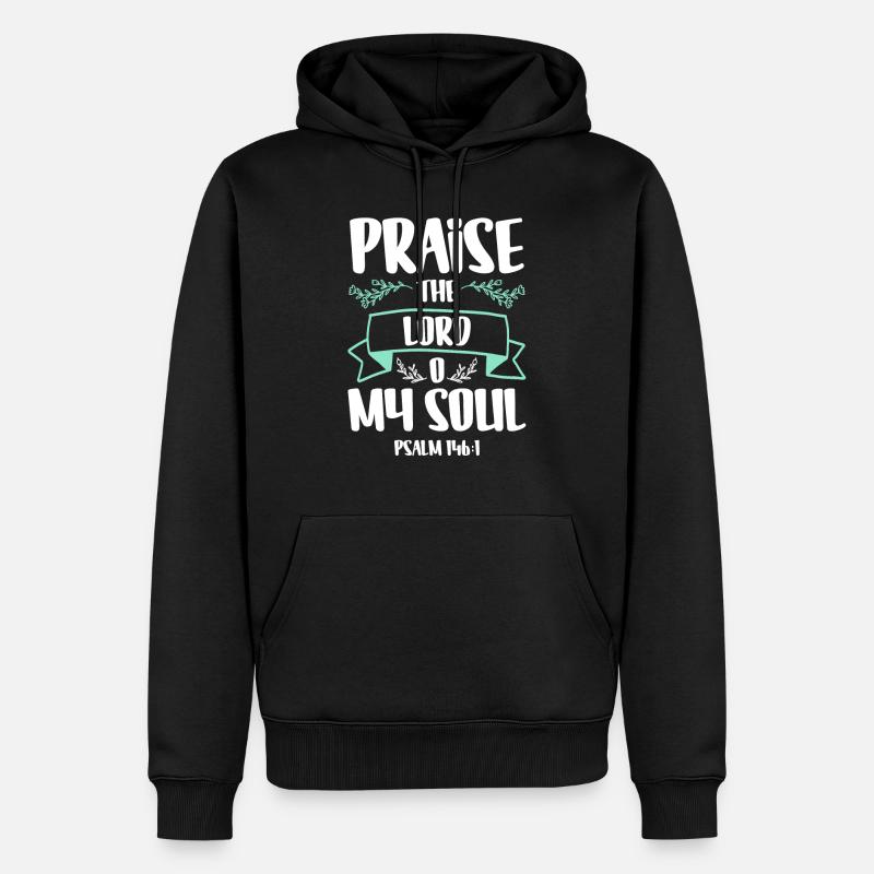 Bible verset prière Bible Jésus - Sweat à capuche Premium bio Homme - noir