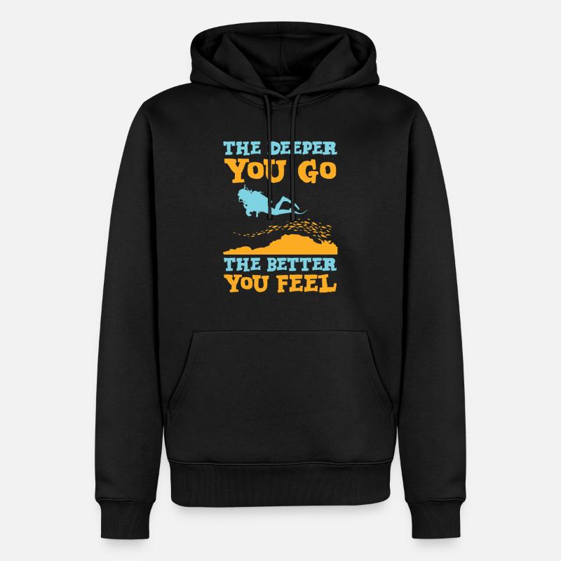Tauchen Scuba Dive Taucher - Männer Premium Bio Hoodie - Schwarz