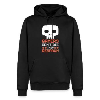 Gamer Totenkopf Game Over - Sweat à capuche Premium bio Homme - noir - Devant - Nico (187cm)
