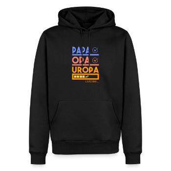 Uropa Opa Papa Geschenk werdender Uropas - Männer Premium Bio Hoodie - Schwarz - Vorne - Nico (187cm)