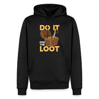 Pen and Paper D20 Dice RPG Loot D20 dice - Men’s Premium Organic Hoodie - black - Front - Nico (187cm)