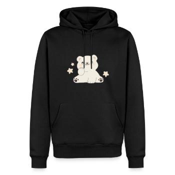 Nounours mignon ours polaire étoiles nuit pour les enfants - Sweat à capuche Premium bio Homme - noir - Devant - Nico (187cm)