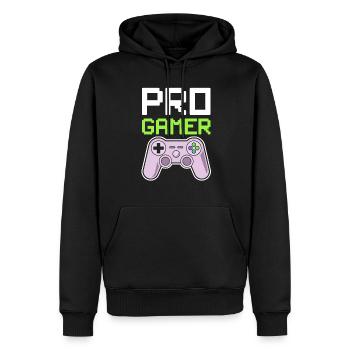 Pro Gamer Spruch Bester - Männer Premium Bio Hoodie - Schwarz - Vorne - Nico (187cm)