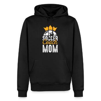 Soccer Mom Entraîneur Maman - Sweat à capuche Premium bio Homme - noir - Devant - Nico (187cm)
