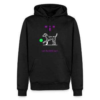 Hund Hund Hund Hund Hund Hund - Herre Premium økologisk hoodie - sort - Foran - Nico (187cm)