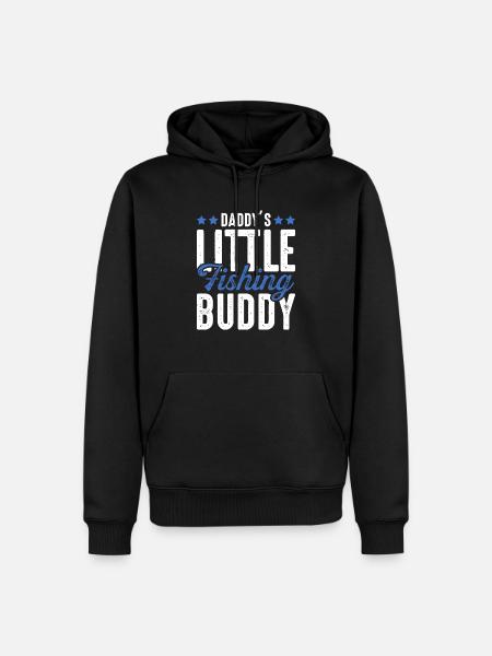 Dad son fishing fishing child - Men’s Premium Organic Hoodie - black