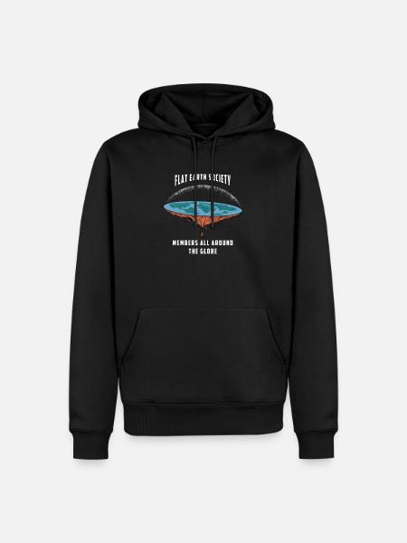 Flat Earth Society - Mitglieder rund um die Welt! - Männer Premium Bio Hoodie - Schwarz