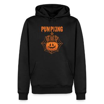 Kürbis Happy Halloween Zoombie Vampire Monster - Männer Premium Bio Hoodie - Schwarz - Vorne - Nico (187cm)