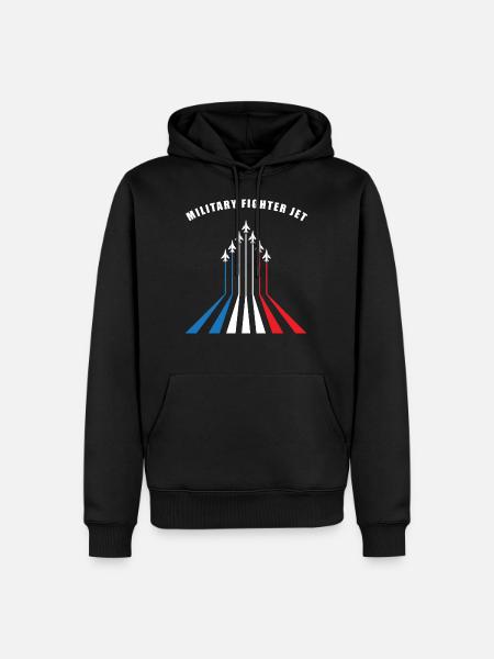 Fighter plane - military fighter jet - Men’s Premium Organic Hoodie - black