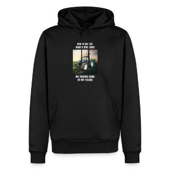 Videospiele Lanwirtschaft - Männer Premium Bio Hoodie - Schwarz - Vorne - Nico (187cm)