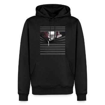 Halloween costume squelette majeur - Sweat à capuche Premium bio Homme - noir - Devant - Nico (187cm)