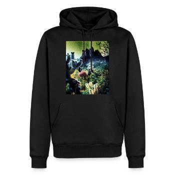 Ciel nocturne sur l'Arizona, USA - Sweat à capuche Premium bio Homme - noir - Devant - Nico (187cm)