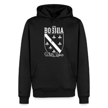 Bosnie-Yougoslavie Balkans Herzégovine - Sweat à capuche Premium bio Homme - noir - Devant - Nico (187cm)