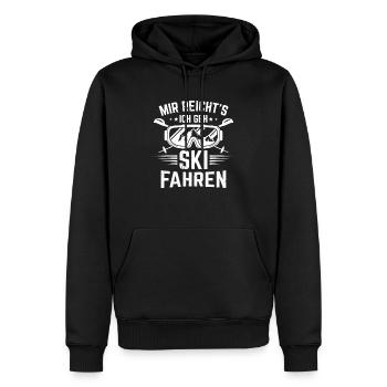 Mir reichts ich geh Ski fahren - Männer Premium Bio Hoodie - Schwarz - Vorne - Nico (187cm)