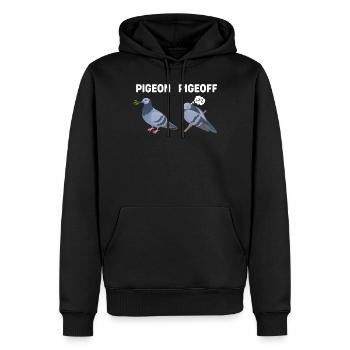 Colombe de pigeon animaux drôles - Sweat à capuche Premium bio Homme - noir - Devant - Nico (187cm)