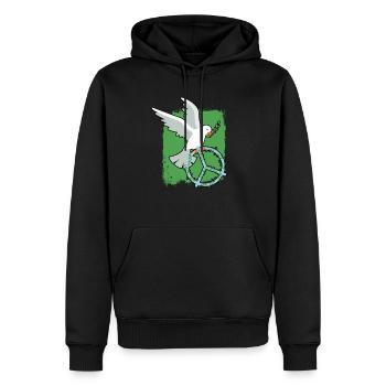Hippy Peace Symbol Hippie Frieden Freiheit Liebe - Männer Premium Bio Hoodie - Schwarz - Vorne - Nico (187cm)