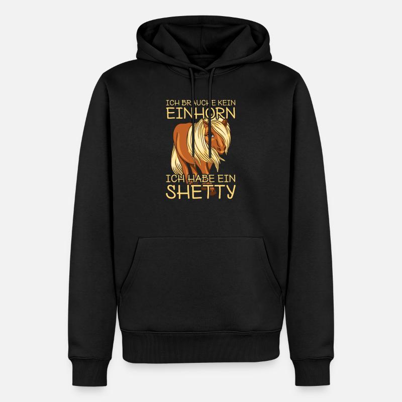 Shettypony Shetty Shetlandpony - Männer Premium Bio Hoodie - Schwarz