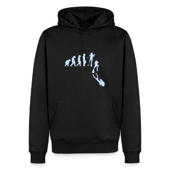 Plongée sous-marine - Sweat à capuche Premium bio Homme - noir - Devant - Nico (187cm)