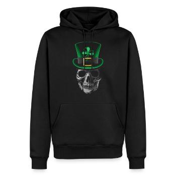 Crâne de Saint Patrick - Sweat à capuche Premium bio Homme - noir - Devant - Nico (187cm)