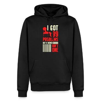Bankdrücken Gewichtheber Bizeps Sport Geschenk - Männer Premium Bio Hoodie - Schwarz - Vorne - Nico (187cm)