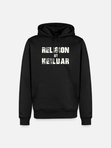 Religion Atheist - Männer Premium Bio Hoodie - Schwarz