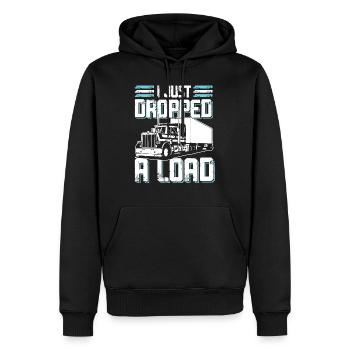 Trucker Truck spruch - Männer Premium Bio Hoodie - Schwarz - Vorne - Nico (187cm)