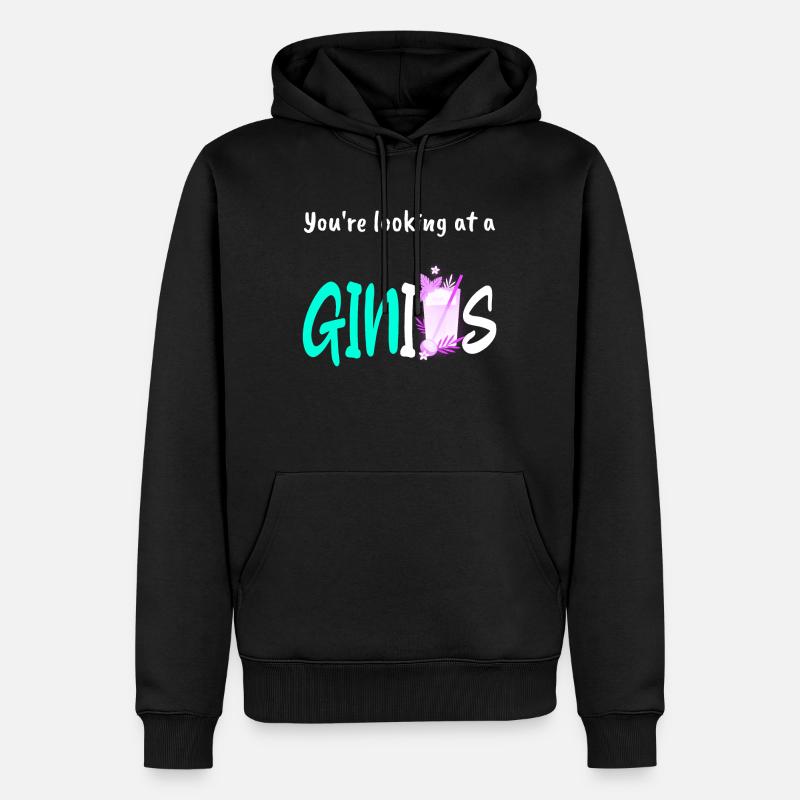 Gin Gin Gin - Männer Premium Bio Hoodie - Schwarz