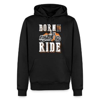 Born to Ride Motorrad - Männer Premium Bio Hoodie - Schwarz - Vorne - Nico (187cm)