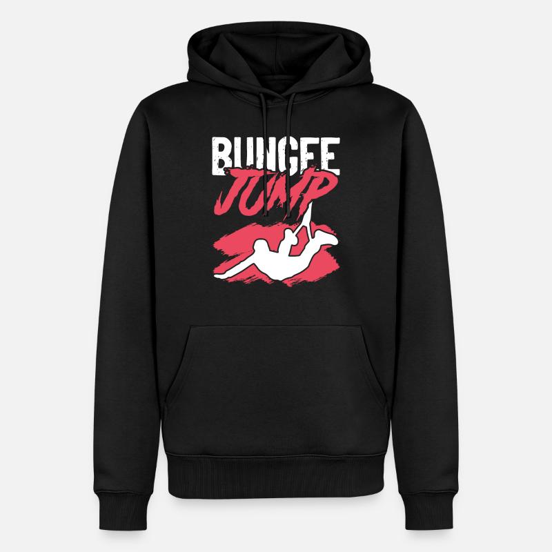 Bungee-jumping Sprung - Männer Premium Bio Hoodie - Schwarz